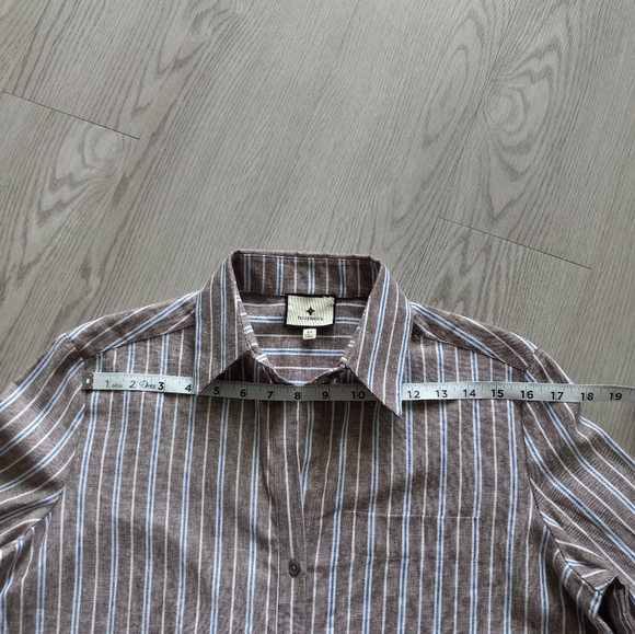 Tuckernuck Dove Stripe Linen Carlotta Shirtdress XS - Picture 11 of 16